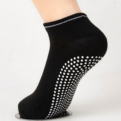Women's 5-Pack Ankle Grip Socks with Non-Slip Soles for Everyday Indoor Comfort