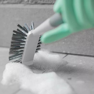 OU Multipurpose Scrub Brush w Built-In Scraper, Cleaning Scrubber Brush for Bathroom & Kitchen