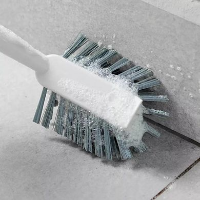 OU Multipurpose Scrub Brush w Built-In Scraper, Cleaning Scrubber Brush for Bathroom & Kitchen