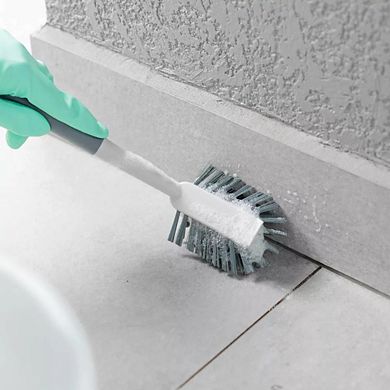 OU Multipurpose Scrub Brush w Built-In Scraper, Cleaning Scrubber Brush for Bathroom & Kitchen