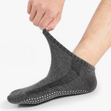 Women's Ankle Grip Socks 3-Pack with Textured Soles and Cushioned Knit Design for Indoor Stability