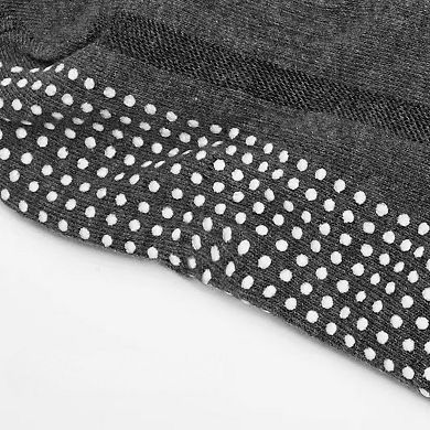 Women's Ankle Grip Socks 3-Pack with Textured Soles and Cushioned Knit Design for Indoor Stability
