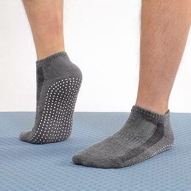 Women's Ankle Grip Socks 3-Pack with Textured Soles and Cushioned Knit Design for Indoor Stability