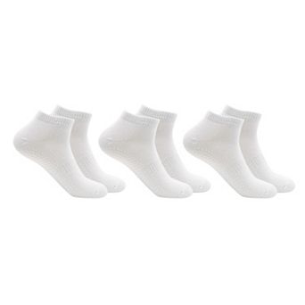 Women's Ankle Grip Socks 3-Pack with Textured Soles and Cushioned Knit Design for Indoor Stability