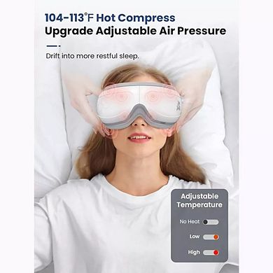 Bob And Brad Eye Massager, EyeOasis 2 - Heated Eye Massager for Migraines with Compression and Music