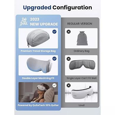 Bob And Brad Eye Massager, EyeOasis 2 - Heated Eye Massager for Migraines with Compression and Music