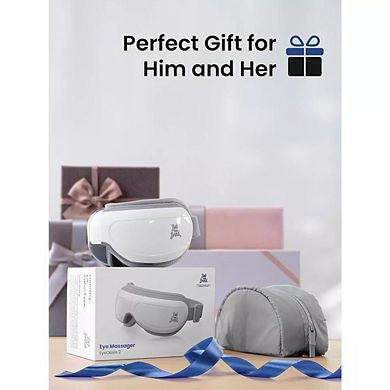 Bob And Brad Eye Massager, EyeOasis 2 - Heated Eye Massager for Migraines with Compression and Music