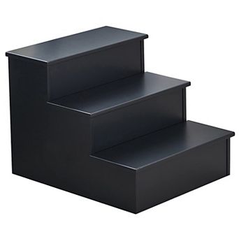 Kings Brand Furniture Darien 3 Step Wood Step Stool for Adults or Kids, Dog Stairs