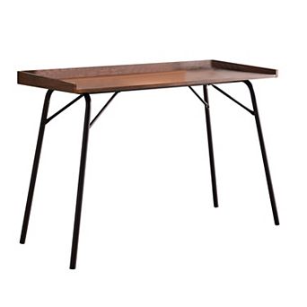 Kings Brand Furniture Charlier Wood Home Office Computer/Writing Desk, Walnut