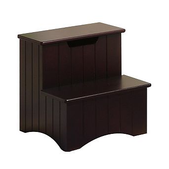 Kings Brand Furniture - Takoma Wood Step Stool With Storage