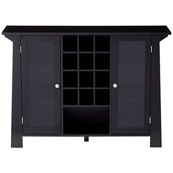 Kings Brand Furniture Matanuska Wood Buffet Bar Cabinet with Wine Storage