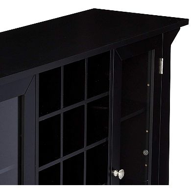 Kings Brand Furniture Matanuska Wood Buffet Bar Cabinet with Wine Storage