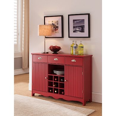 Kings Brand Furniture Buffet Server Console Table With Wine Storage