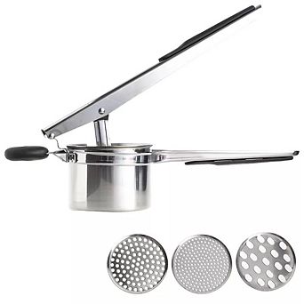 15oz Potato Ricer, Heavy Duty Stainless Steel Potato Masher and Ricer, Nonslip Handle