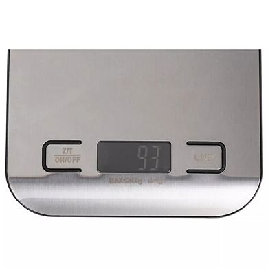 Digital Food Scale 11 LB Capacity, Tare Function, LCD Display, 2 AAA Batteries Included