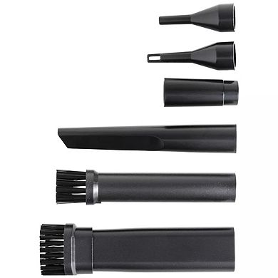 Handheld Air Duster & Mini Vacuum Cleaner Combo with 6 Attachments, Rechargeable Cleaning Kit