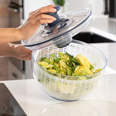 Salad Spinner Lettuce Spinner Vegetable Cleaner and Dryer with Built-in Draining System - 5.3 Quarts