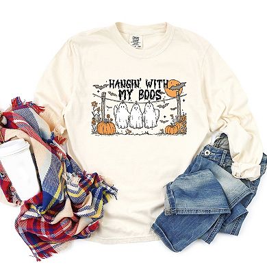 Hangin' With My Boos - Garment Dyed Long Sleeve