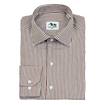 Wear Sierra Top Shelf Men's Turkish Cotton Long Sleeve Button Up Shirt with Stripes Pattern