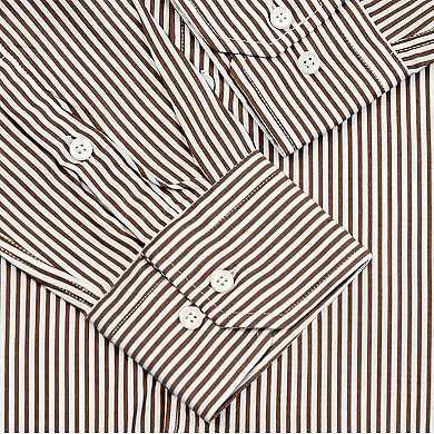 Wear Sierra Top Shelf Men's Turkish Cotton Long Sleeve Button Up Shirt with Stripes Pattern