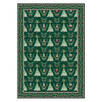 Garvee Christmas Tree Wreath Non Slip Area Rug Washable Low Pile Rug for Living Room Kitchen Bedroom
