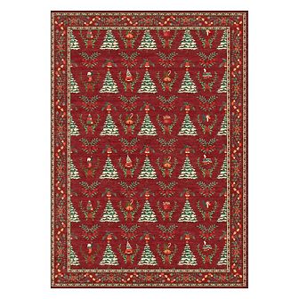 Garvee Christmas Tree Wreath Non Slip Area Rug Washable Low Pile Rug for Living Room Kitchen Bedroom