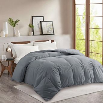 Unikome White Goose Fiber Winter Comforter 360TC Soft Fabric, Warm Down & Feather Fill