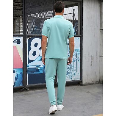 Men's 2 Piece Tracksuit Set Quarter Zip Casual Golf Jogging Suit Athletic Sports Sweatsuits Set