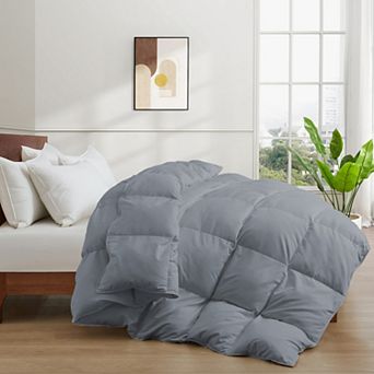 Unikome Luxury Goose Fiber Winter Comforter Hotel Collection Duvet, Premium Down & Feather Blend