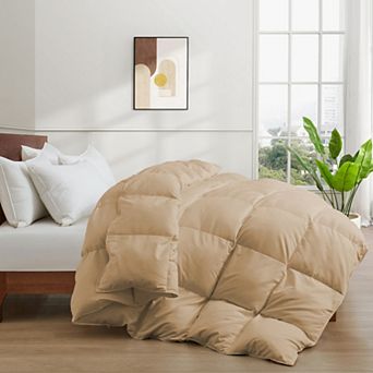 Unikome Luxury Goose Fiber Winter Comforter Hotel Collection Duvet, Premium Down & Feather Blend