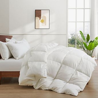 Unikome Luxury Goose Fiber Winter Comforter Hotel Collection Duvet, Premium Down & Feather Blend