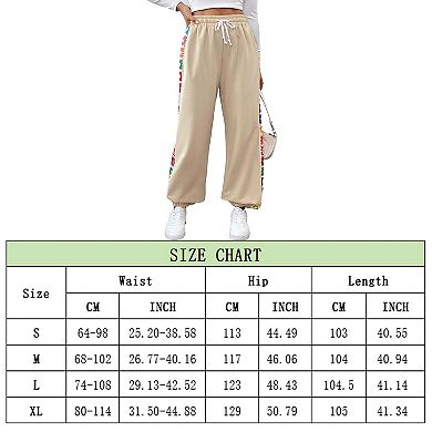 Women Casual Linen Pants Lightweight Drawstring Elastic Waist Lounge Linen Pants with Pockets