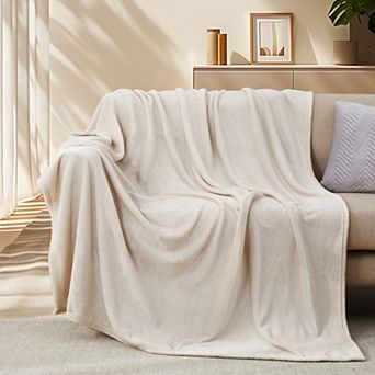 Unikome Ultra-Soft Flannel Throw Blanket 50x60" Cozy, Lightweight & Warm for All Seasons