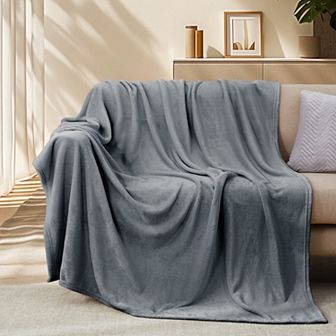 Unikome Ultra-Soft Flannel Throw Blanket 50x60" Cozy, Lightweight & Warm for All Seasons