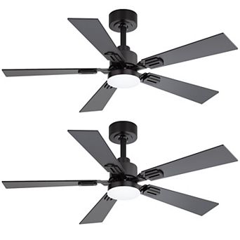 42 in 2-pack ceiling fan, 5 dual-finish blades, 3-color light, DC motor, remote, timer