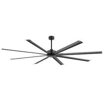 96-Inch HVLS Fan, 8 Aluminum Blades, Remote, Reversible, 6/12/24" Downrods