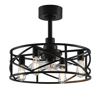 20 in ceiling fan, 3 pc blades, 5&10" downrods, DC motor, 6-speed remote