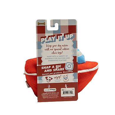 WOOF® Boat & Shark Burrow Plush Pet Toy 4-Pack