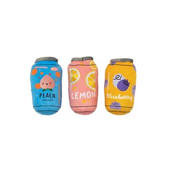 WOOF® Fruit Soda Can Plush Pet Toy 3-Pack
