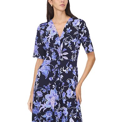 Women's MSK V-Neck Twist Front Midi Dress