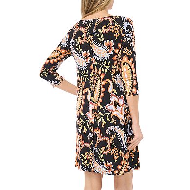 Women's MSK 3/4 Sleeve Shift Dress
