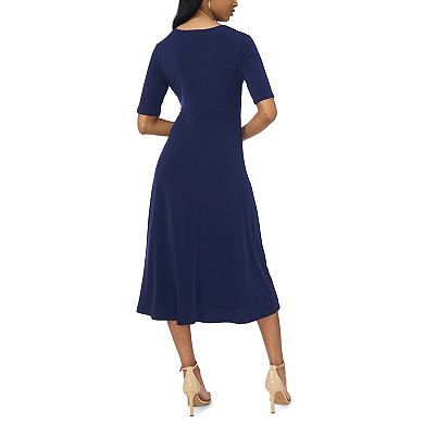 Women's MSK Button Front Midi Dress