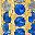 Gold Tone Blue