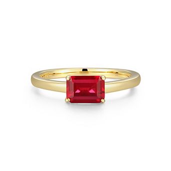 Classic Treasures 18k Gold Over Sterling Silver Lab-Created Ruby Ring