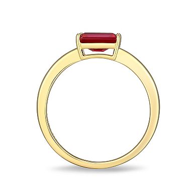 Classic Treasures 18k Gold Over Sterling Silver Lab-Created Ruby Ring