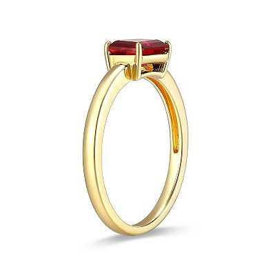 Classic Treasures 18k Gold Over Sterling Silver Lab-Created Ruby Ring