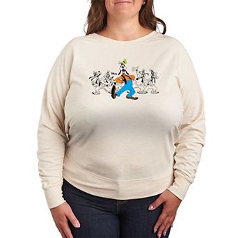 Plus Size Disney's Goofy Poses French Terry Long Sleeve Tee