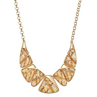 Napier Gold-Tone 16-Inch Floral Collar Necklace
