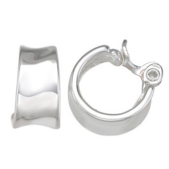 Napier 23 mm Silver Tone Hoop Earrings