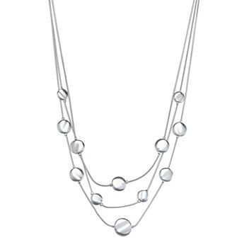 Napier Silver-Tone Multirow Necklace